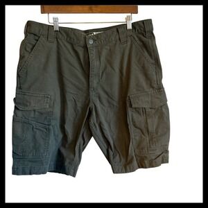 Carhartt Relaxed Fit Olive Green Cargo Shorts Mens Size 38 Workwear